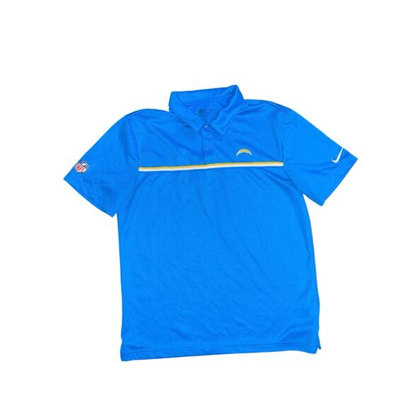 Nike NFL Chargers Polo Shirts Dry Fit Size Medium Football Sports Athletic - Picture 1 of 7
